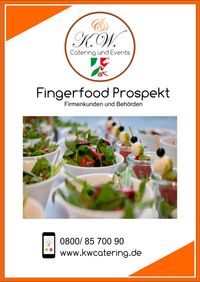 Fingerfood Prospekt Firmenkunden K.W. Catering & Events Dortmund